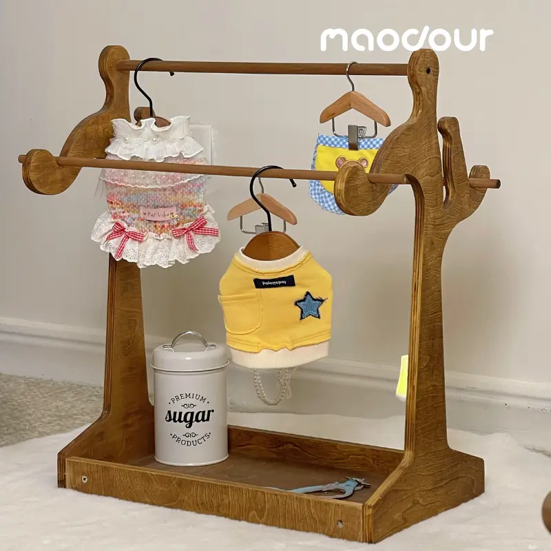 small dog wardrobe closet - Danish Vintage Pet Clothes Hanger Rack